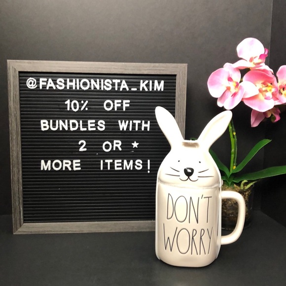 NEW with tags Rae Dunn Don’t Worry Be Hoppy Mug - Picture 4 of 10